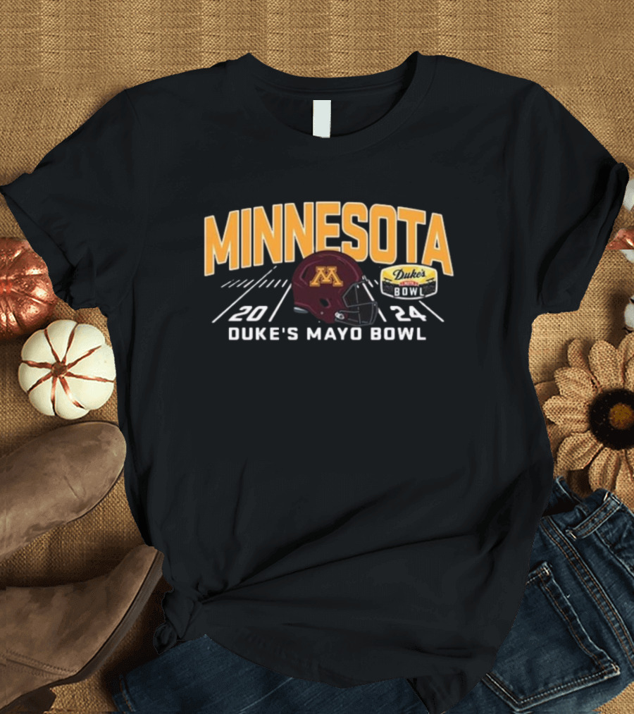 Minnesota Golden Gophers 2024 Duke’s Mayo Bowl Helmet T-Shirt