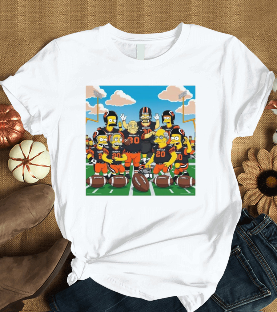 Cincinnati Bengals vs Dallas Cowboys Simpsons Characters Week 14 Dec 9 T-Shirt
