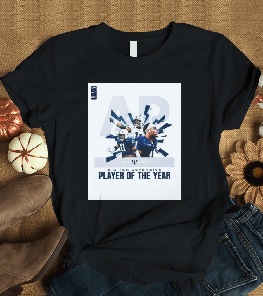 Penn State Nittany Lions AP Big Ten Defensive Player of the Year Abdul Carter T-Shirt