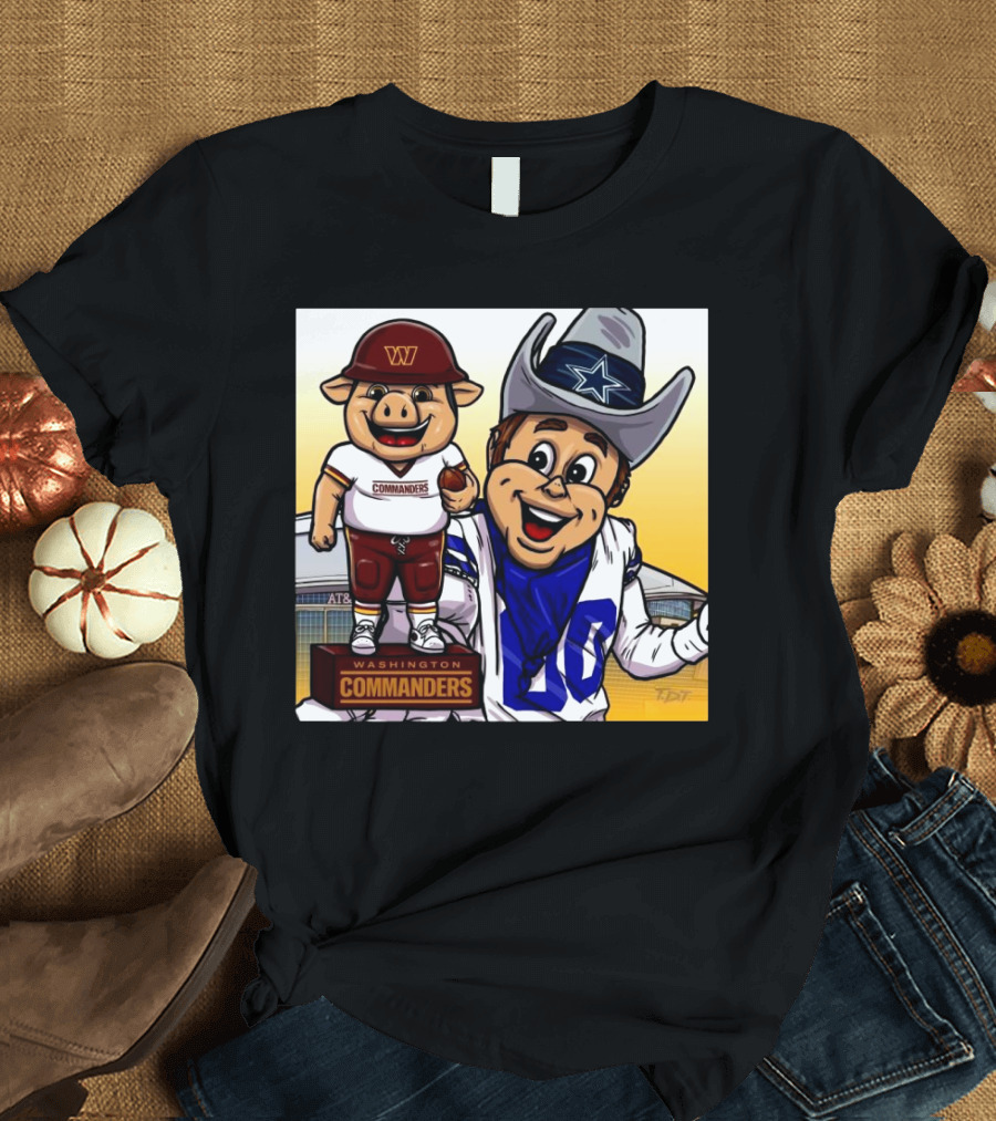 Washington Commanders vs Dallas Cowboys Mascots Clash Cowboys Victory T-Shirt