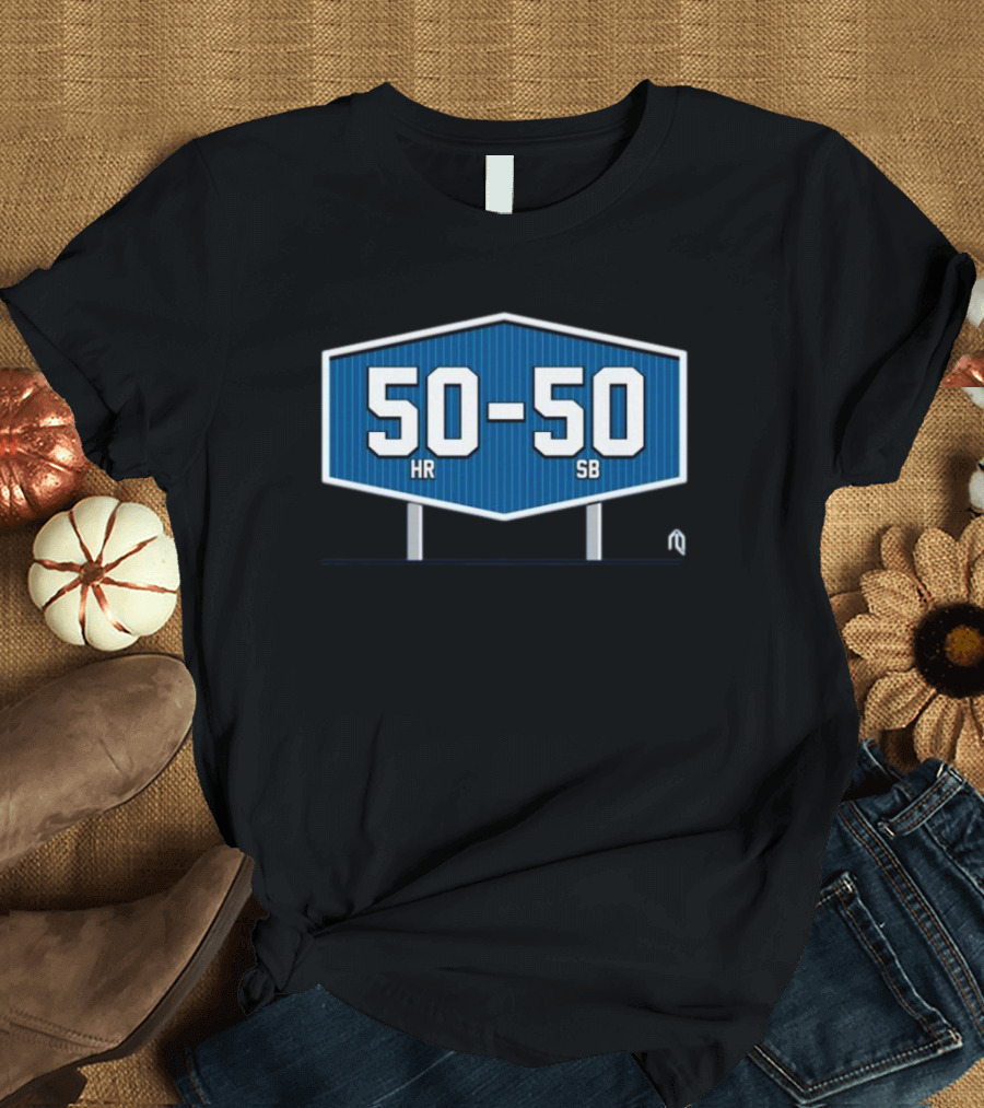 Shohei Ohtani 50-50 HR SB Los Angeles Dodgers Athlete Club T-Shirt