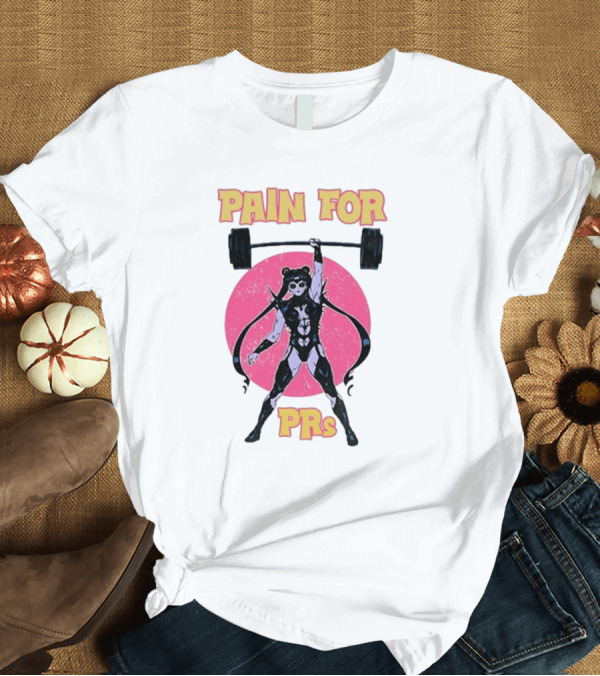 T-Shirt: Pain For PRs Weightlifting Warrior With Barbell T-Shirt Pain For PRs Weightlifting Warrior With Barbell T-Shirt