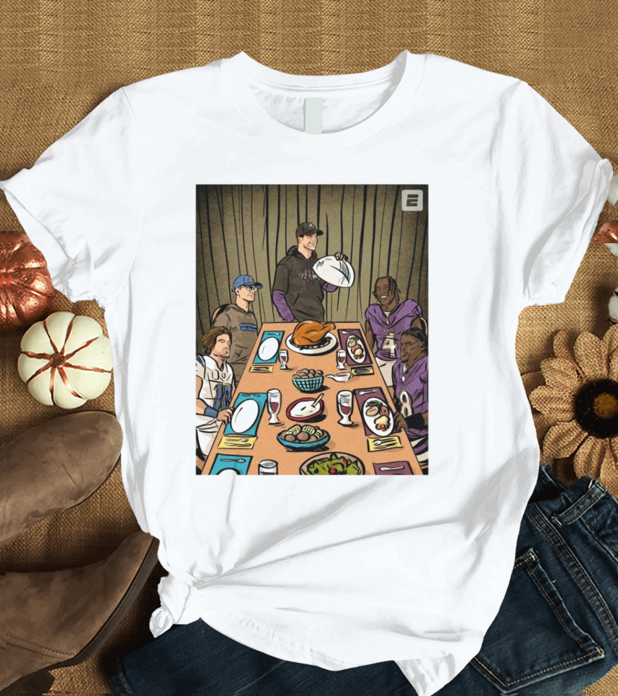 The Ravens Win The Harbowl Thanksgiving Baltimore Ravens 30-23 Los Angeles Chargers NFL Football T-Shirt