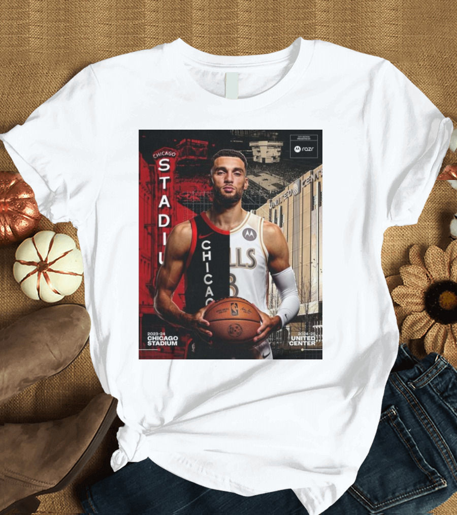 Zach LaVine Chicago Bulls 2023-24 Stadium United Center 2024-25 T-Shirt