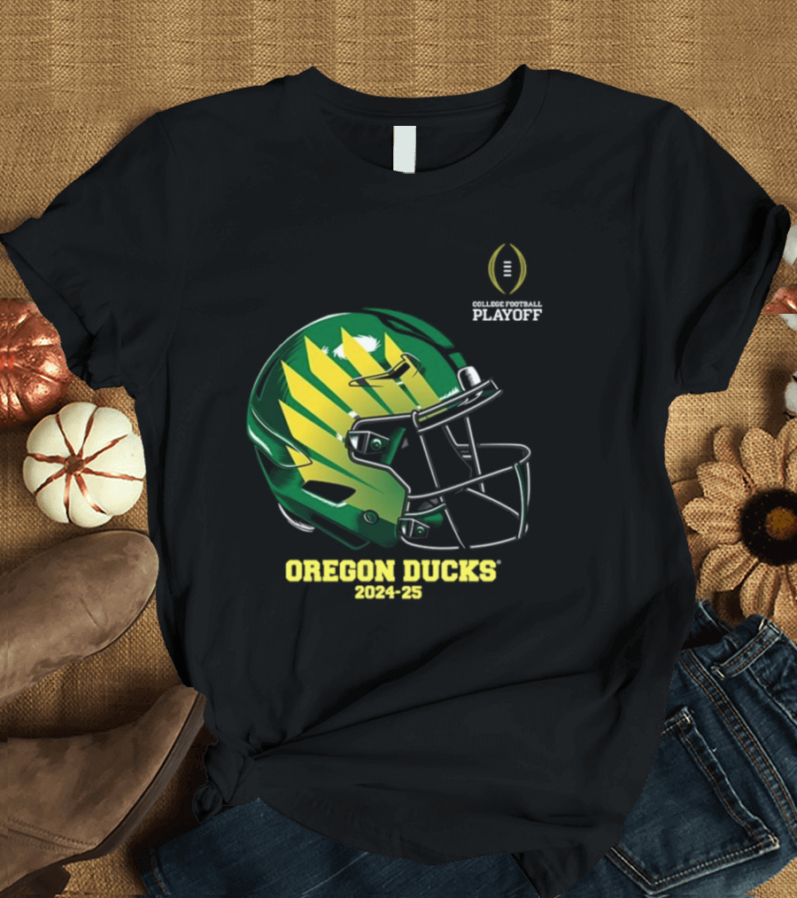 Oregon Ducks College Football Playoff 2024-25 Helmet T-Shirt