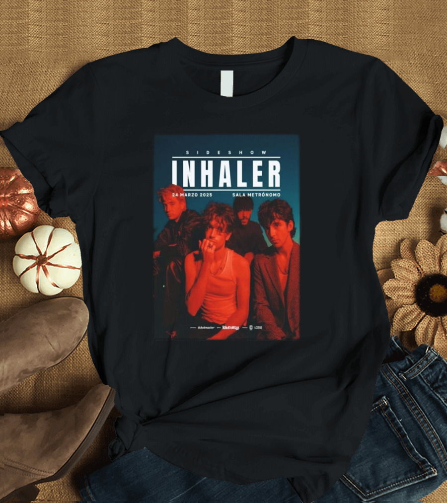 Inhaler Sideshow Chile 24 Marzo 2025 Sala Metronomo T-Shirt