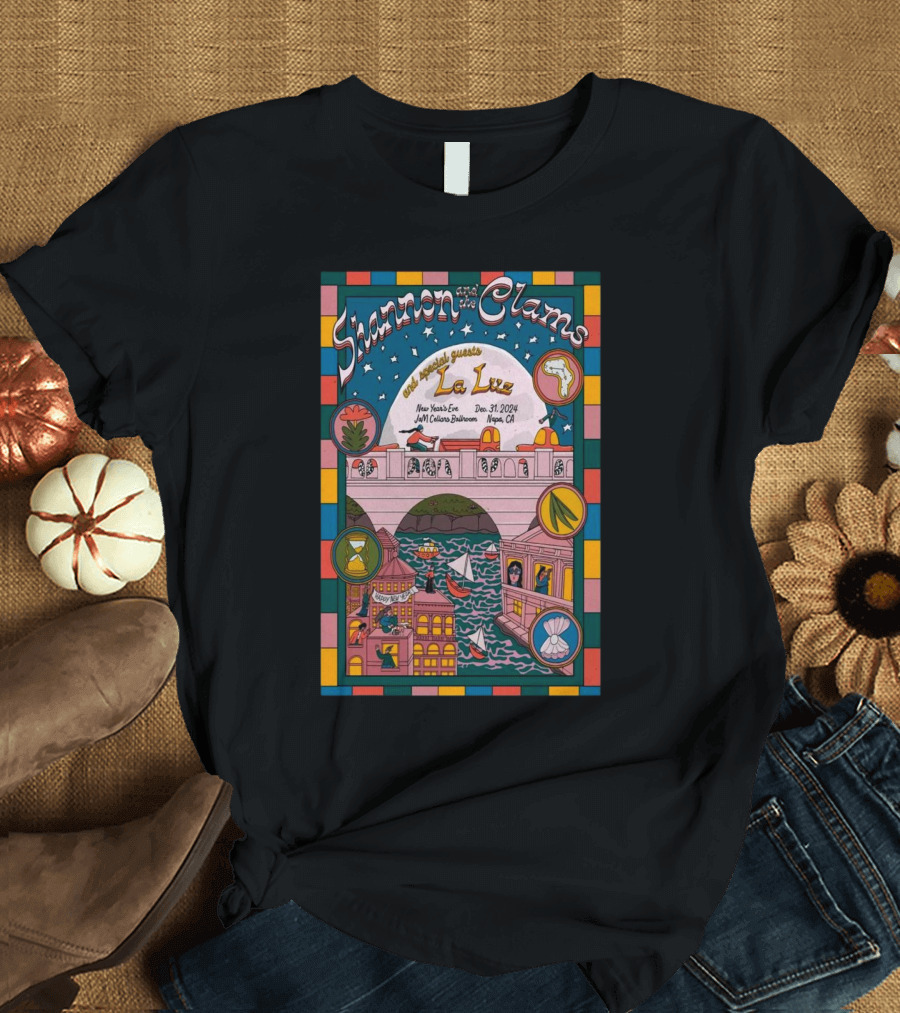 Shannon And The Clams with La Luz New Year's Eve Jam Cellars Ballroom Napa CA Dec 31 T-Shirt