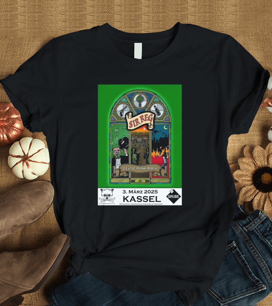 Sir Reg Celtic Punk Rock 3. März 2025 Kassel Grube Tour T-Shirt