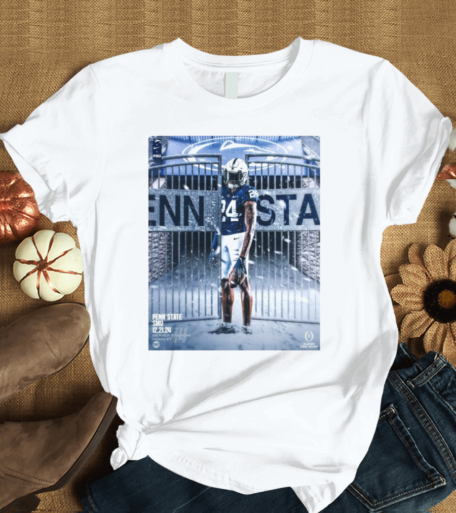 Penn State Nittany Lions Versus SMU Mustangs December 21 2024 Game 14 Beaver Stadium Noon ET T-Shirt