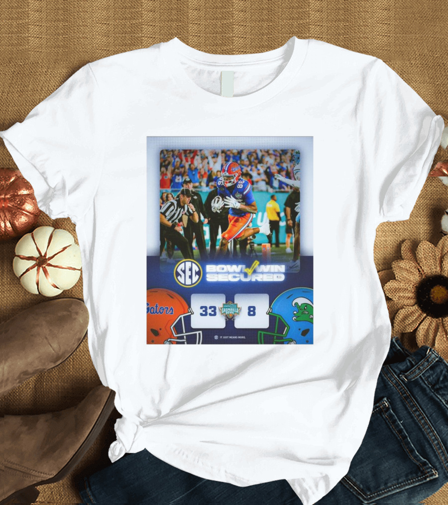SEC Bowl Win Secured Florida Gators 33-8 Vs Tulane Green Wave It Just Means More T-Shirt