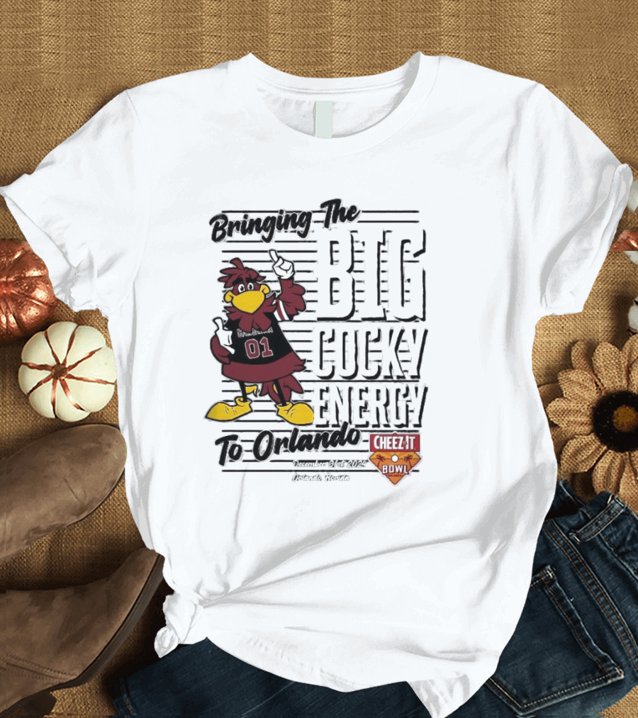 Bringing The Big Cocky Energy South Carolina Gamecocks To Orlando December 31st 2024 Cheez It Bowl T-Shirt