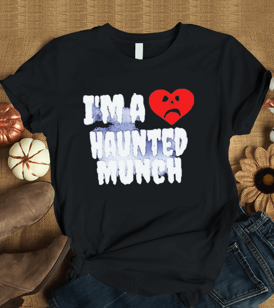 I’m A Haunted Munch Heart Sad Face T-Shirt
