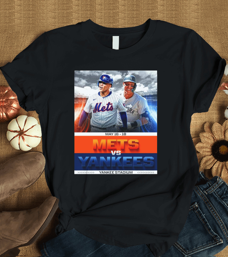 Mets Vs Yankees May 16-18 Yankee Stadium 2025 MLB Showdown T-Shirt