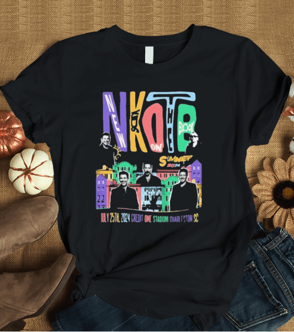 T-Shirt: New Kids On The Block Summer 2024 July 25th Credit One Stadium Charleston SC T-Shirt New Kids On The Block Summer 2024 July 25th Credit One Stadium Charleston SC T-Shirt