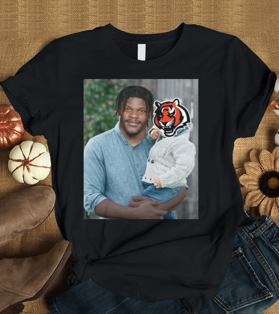 NFL Baltimore Ravens Lamar Jackson With Cincinnati Bengals Logo Meme 10-1 Record T-Shirt