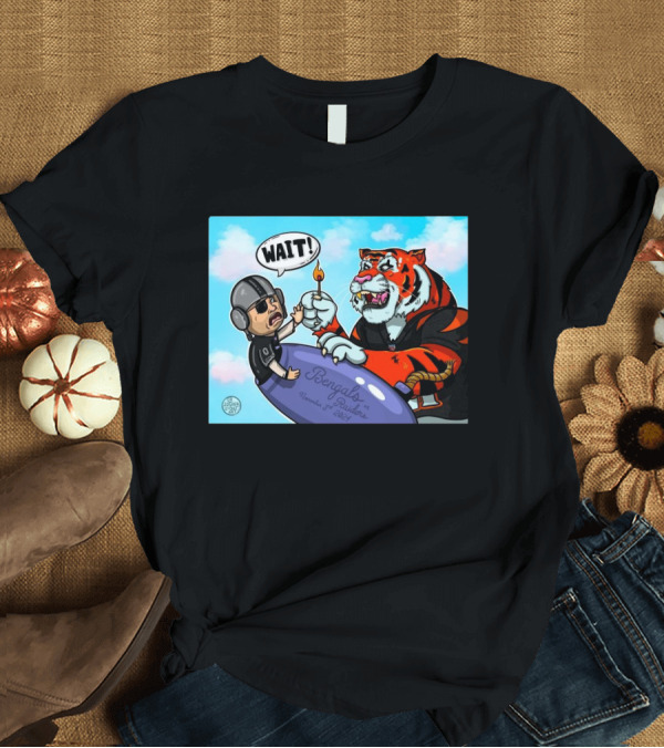 T-Shirt: NFL Cincinnati Bengals Vs Las Vegas Raiders November 3rd 2024 Cartoon Tiger and Raider Fan Balloon Adventure T-Shirt NFL Cincinnati Bengals Vs Las Vegas Raiders November 3rd 2024 Cartoon Tiger and Raider Fan Balloon Adventure T-Shirt