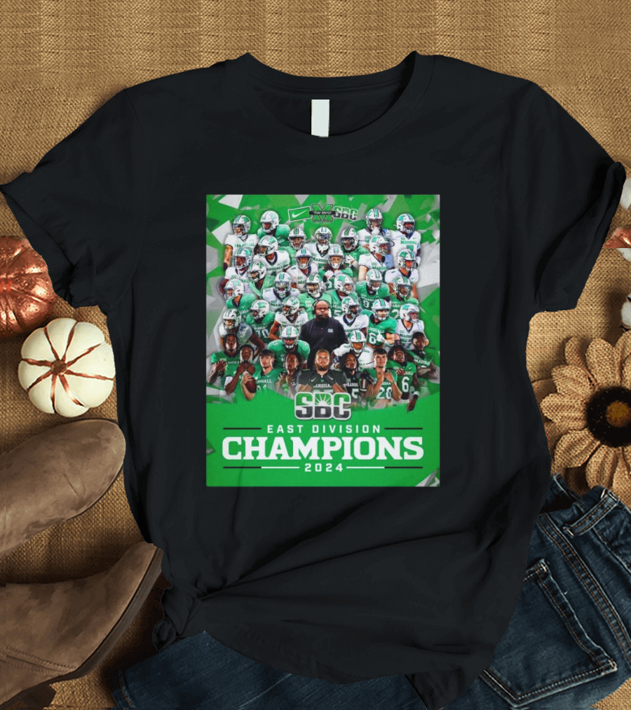 East Division Champions 2024 Marshall Thundering Herd SBC Kings of the East T-Shirt