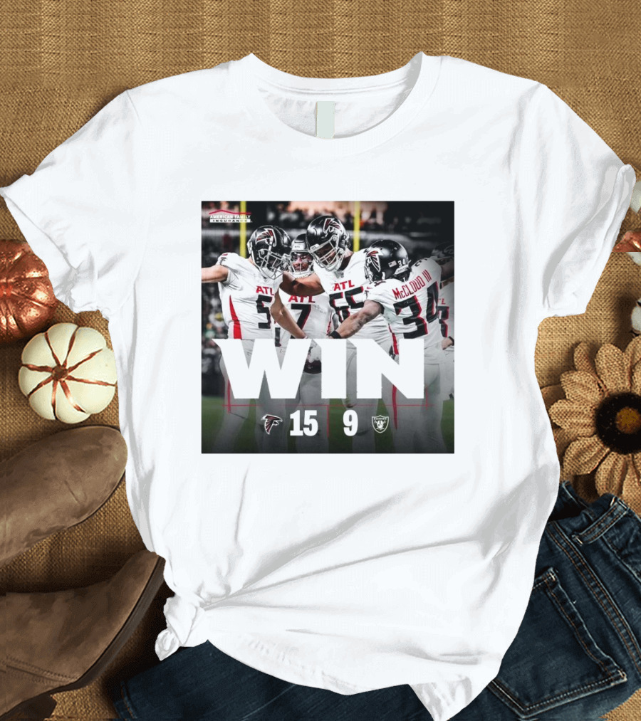 Atlanta Falcons WIN 15-9 Against Las Vegas Raiders American Family Insurance T-Shirt
