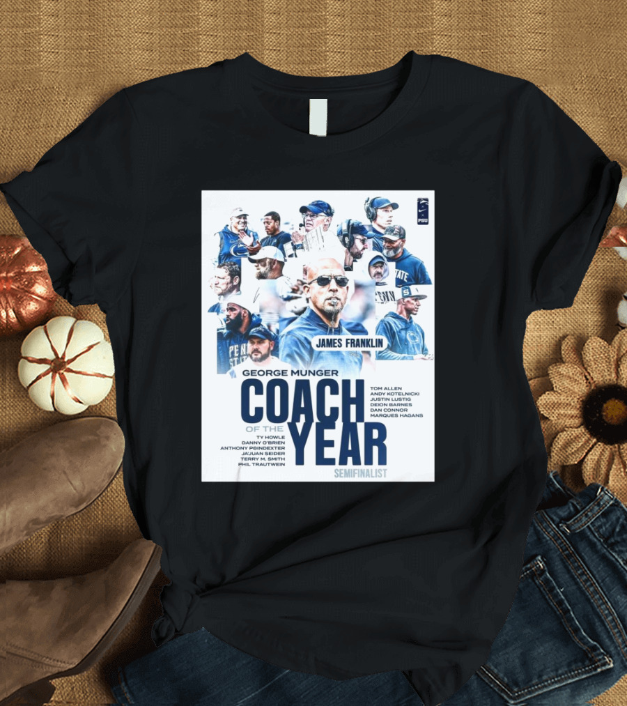 Penn State Nittany Lions James Franklin George Munger Coach Of The Year Semifinalist 2024 Tom Allen Andy Kotelnicki Justin Lustig Deion Barnes Dan Con