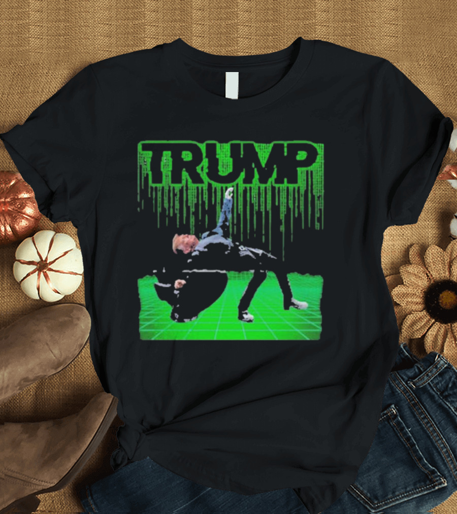Matrix Trump Iconic Neo Bullet Dodge T-Shirt