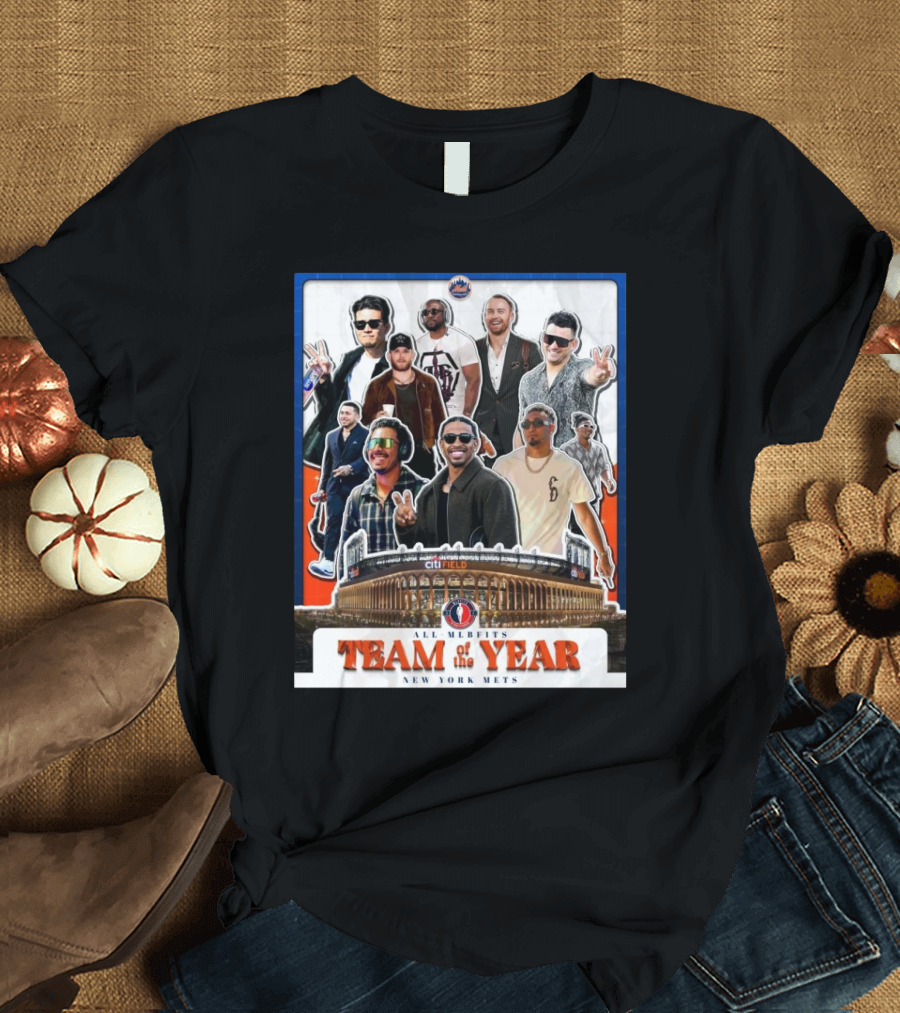New York Mets All MLBFITS Team of the Year Citi Field T-Shirt