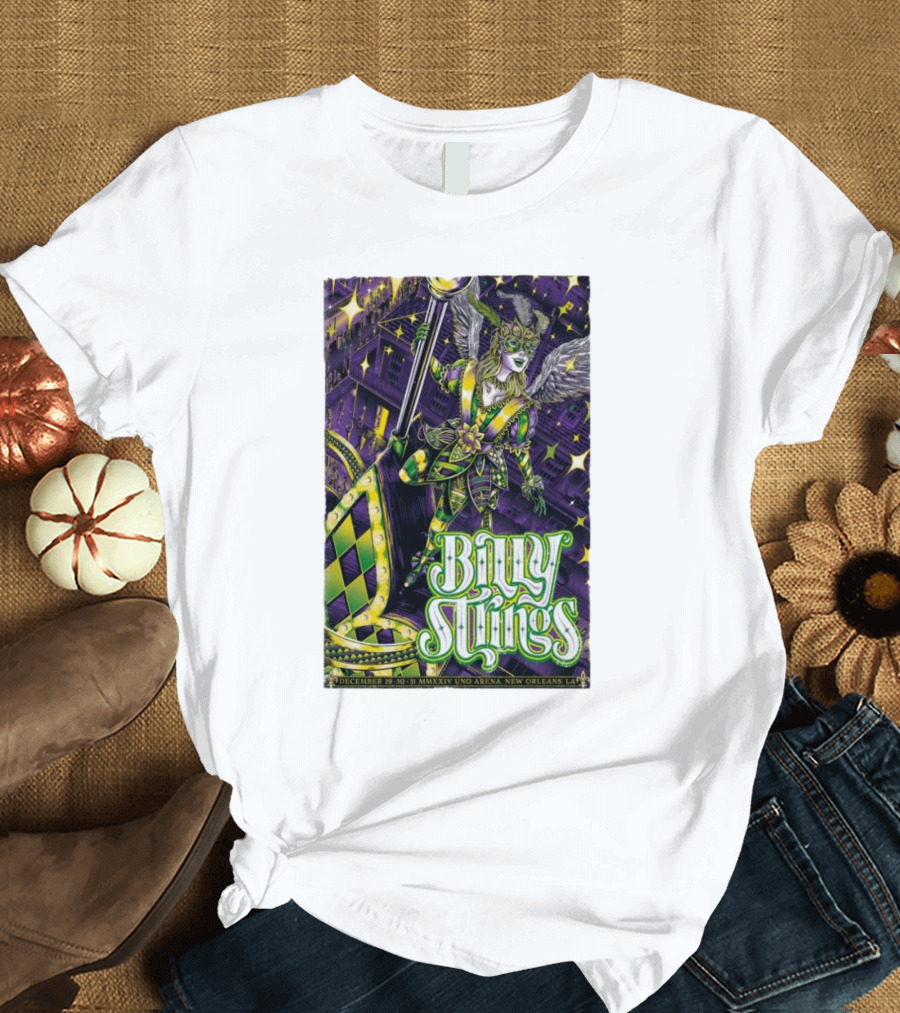 Billy Strings December 29-31 2024 Uno Arena New Orleans LA Mardi Gras T-Shirt