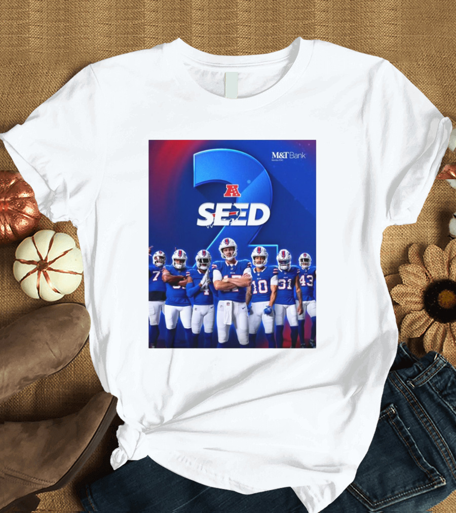Buffalo Bills NFL AFC No. 2 Seed M&T Bank Team Players T-Shirt