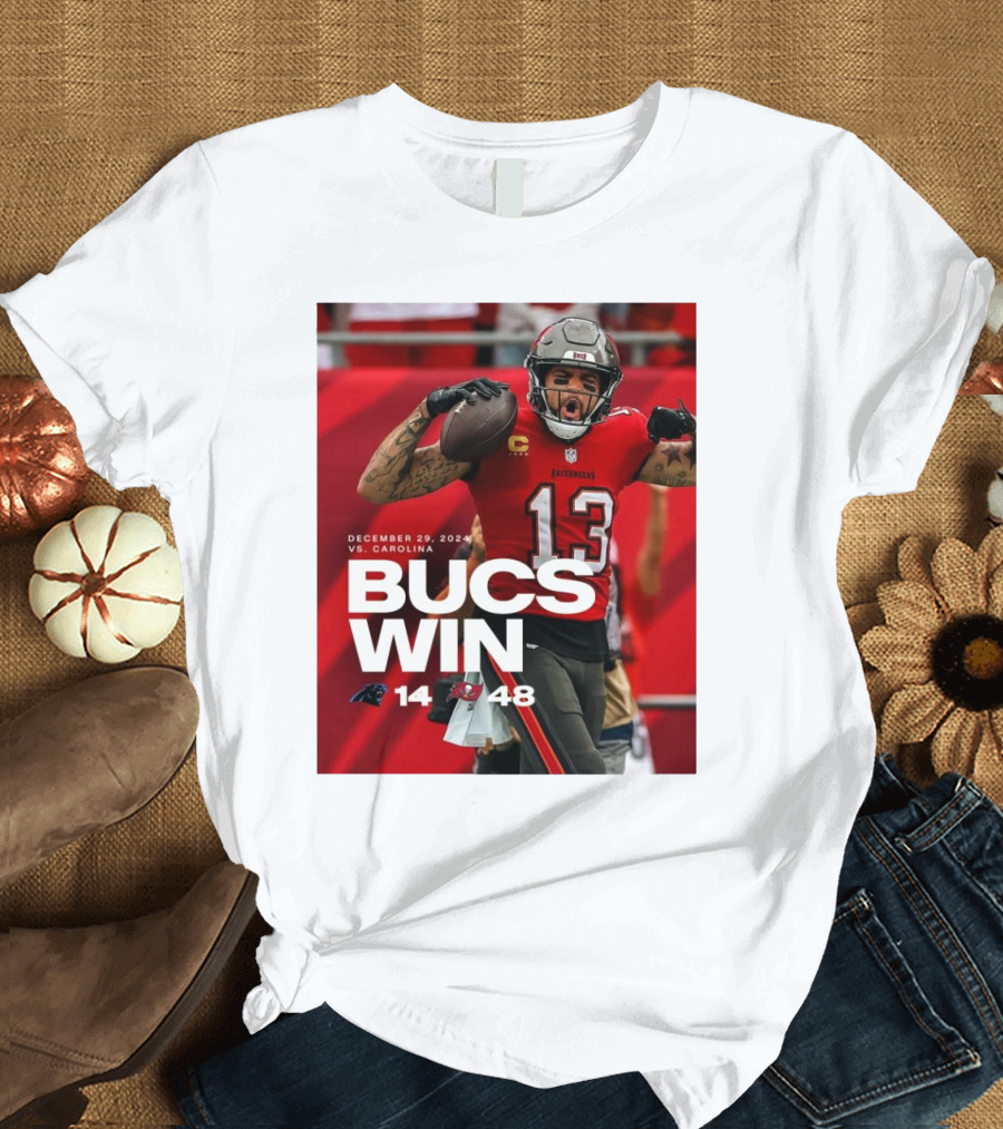 BUCS WIN DECEMBER 29 2024 VS CAROLINA 14 48 T-Shirt