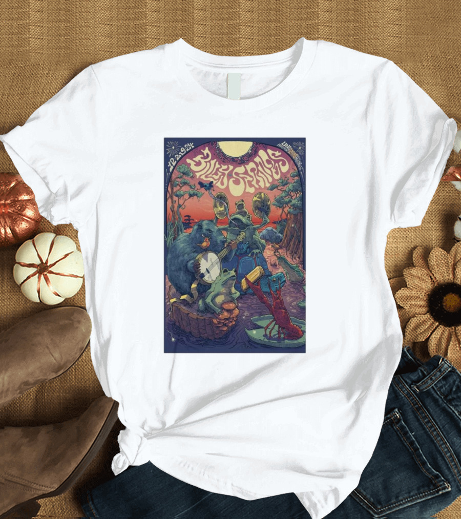 Billy Strings Dec 29 2024 Lakefront Arena New Orleans LA Shows Bear Frog Lobster Musical Scene T-Shirt