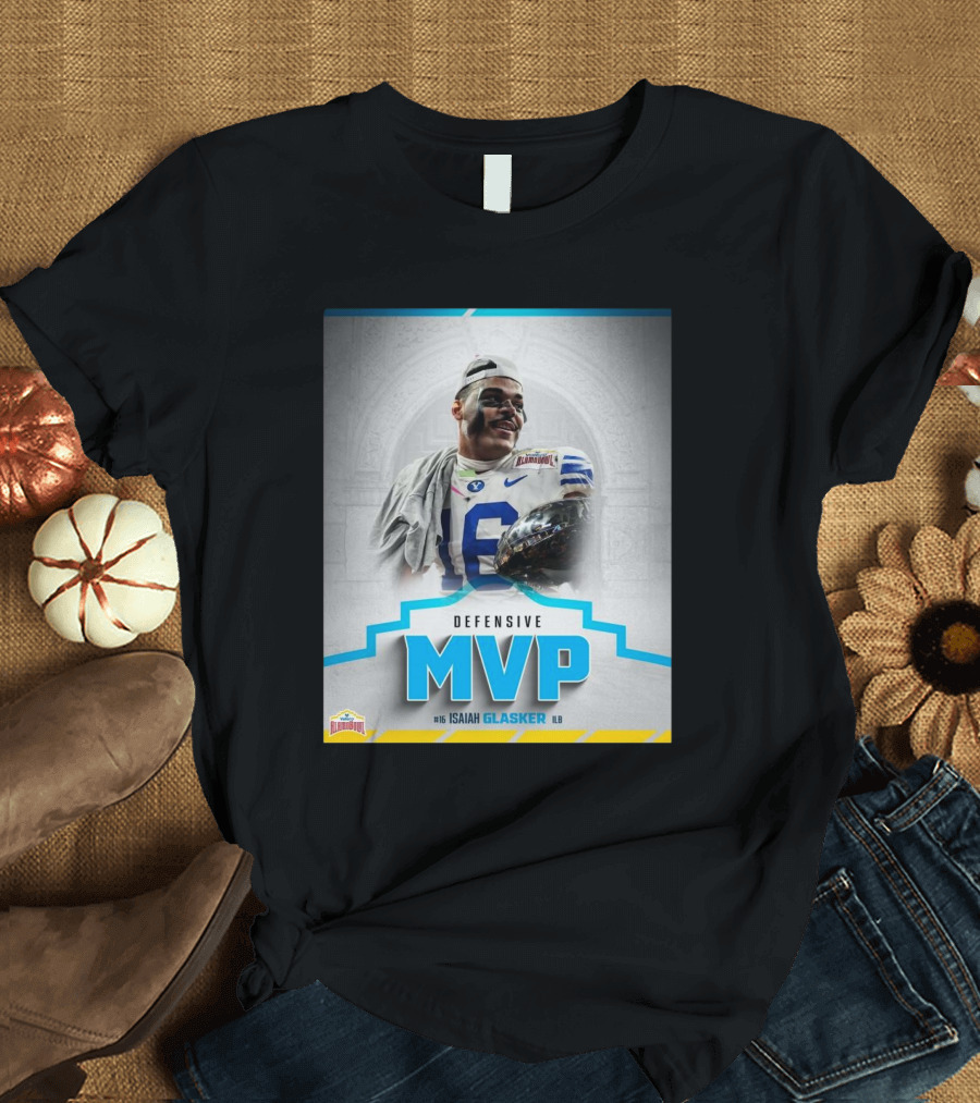 Valero Alamo Bowl 2024 Isaiah Glasker BYU Cougars Defensive MVP T-Shirt