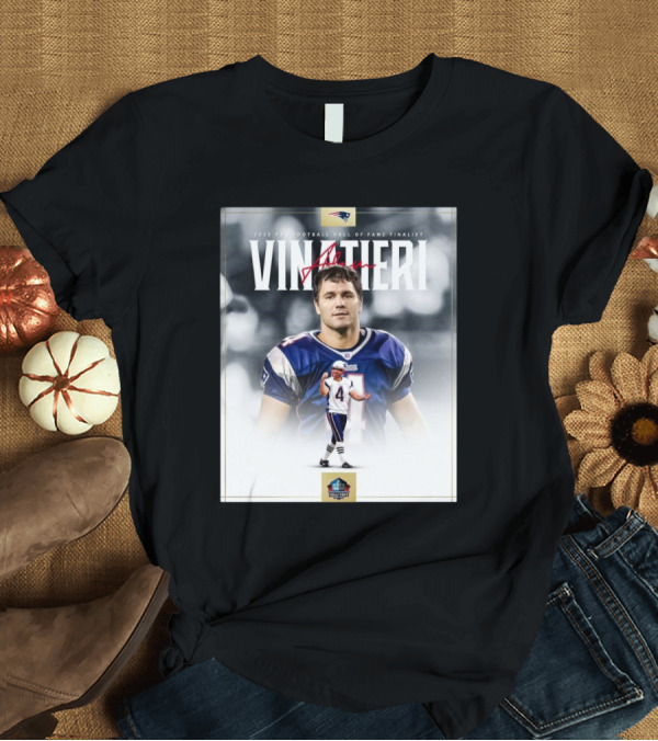 T-Shirt: Adam Vinatieri New England Patriots 2025 Pro Football Hall of Fame Finalist T-Shirt Adam Vinatieri New England Patriots 2025 Pro Football Hall of Fame Finalist T-Shirt
