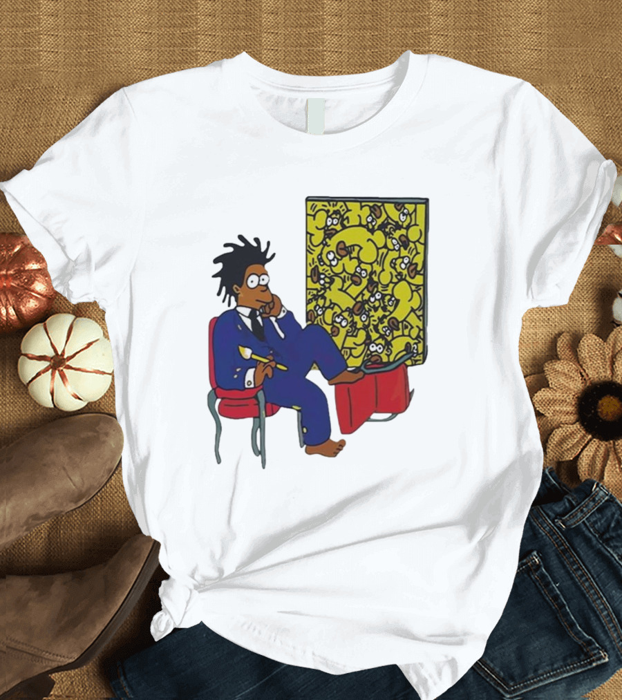 Jay Z Simpson Basquiat-Inspired Simpsons Mashup T-Shirt