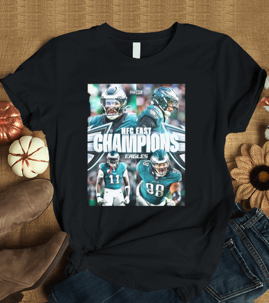 Fox NFL Philadelphia Eagles NFC East Champions Players 11 and 98 T-Shirt