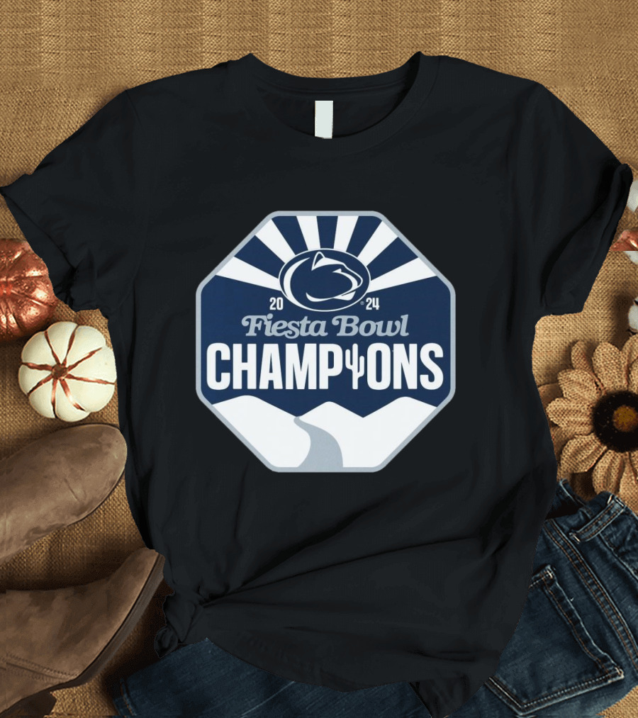 Penn State Nittany Lions 2024 Fiesta Bowl Champions Cactus T-Shirt