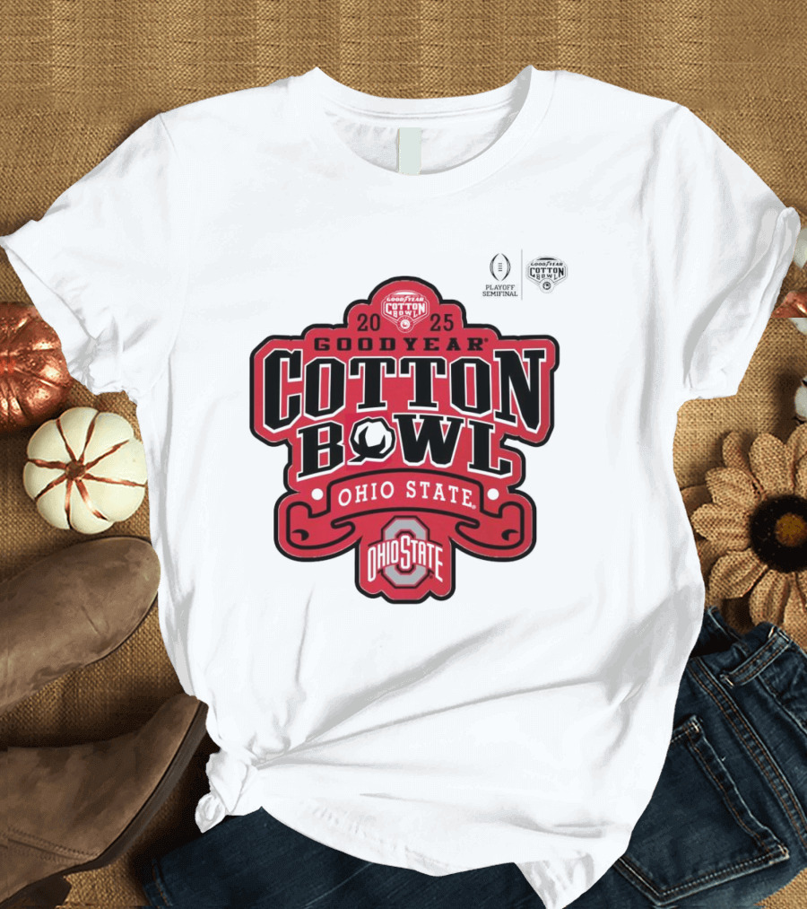 2025 Goodyear Cotton Bowl Ohio State Buckeyes Playoff Semifinal T-Shirt