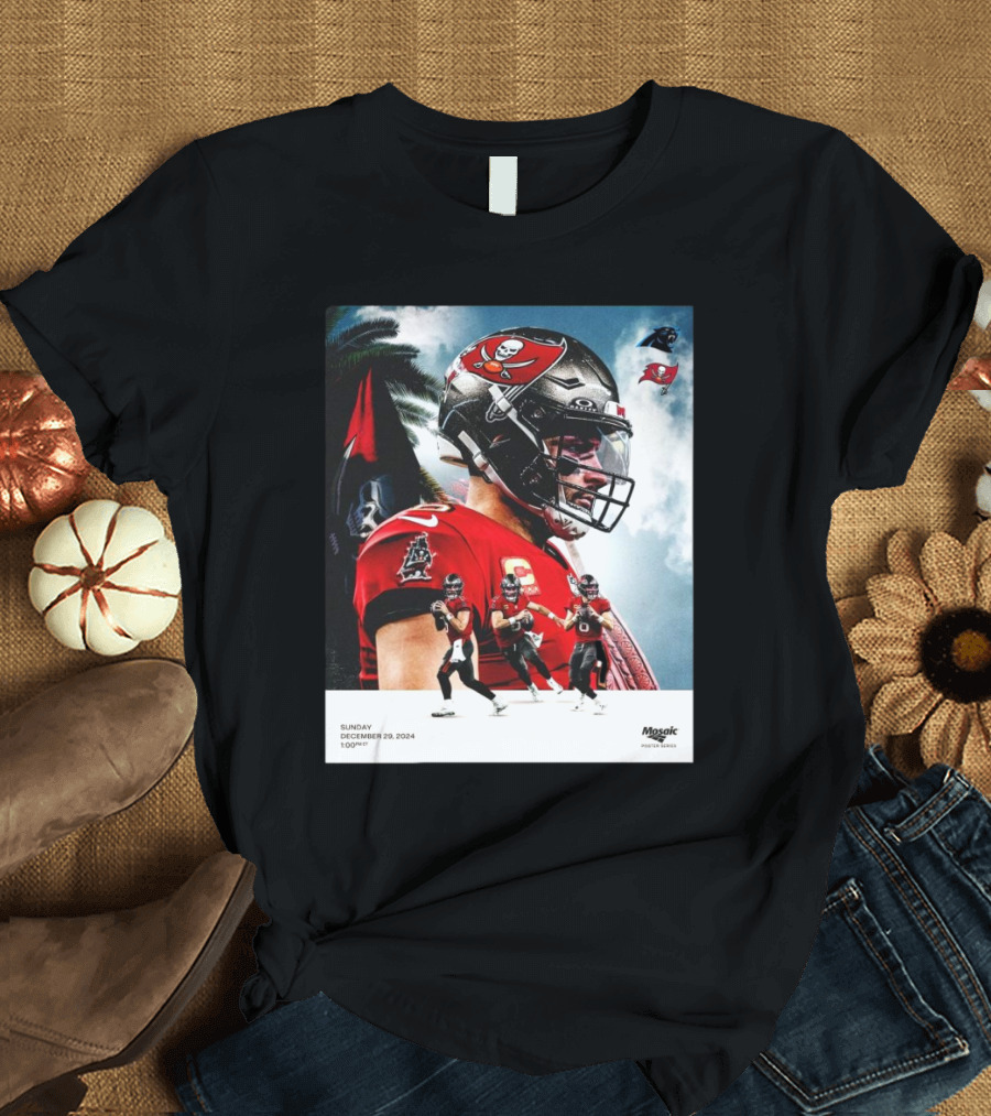 Tampa Bay Buccaneers vs Carolina Panthers Sunday December 29 2024 Always Keep Fighting Mosaic NFL Game Day T-Shirt