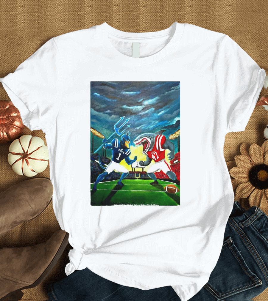 2025 Taxslayer Gator Bowl Duke Blue Devils vs Ole Miss Rebels Everbank Stadium T-Shirt