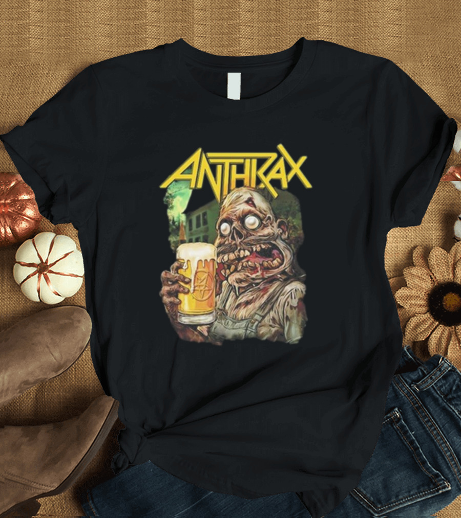 Anthrax Notober Fest Zombie Holding Beer Oktoberfest T-Shirt