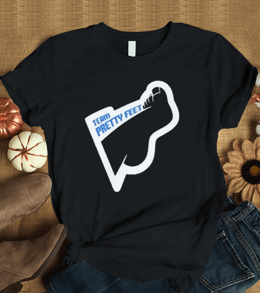 Team Pretty Feet Bold Blue Foot T-Shirt