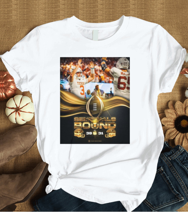 T-Shirt: Texas Longhorns Semifinal Bound 39-31 Victory Over Arizona State Sun Devils Peach Bowl It Just Means More T-Shirt Texas Longhorns Semifinal Bound 39-31 Victory Over Arizona State Sun Devils Peach Bowl It Just Means More T-Shirt
