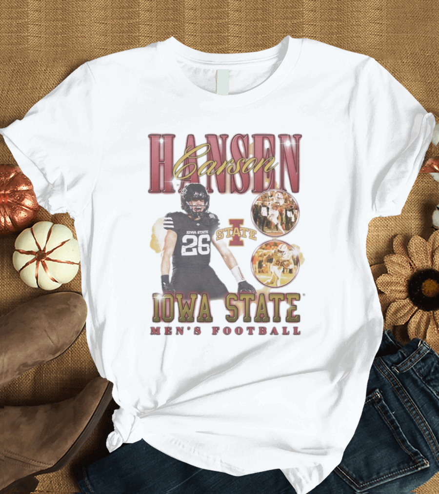 Carson Hansen Iowa State Cyclones Men's Football 90s T-Shirt