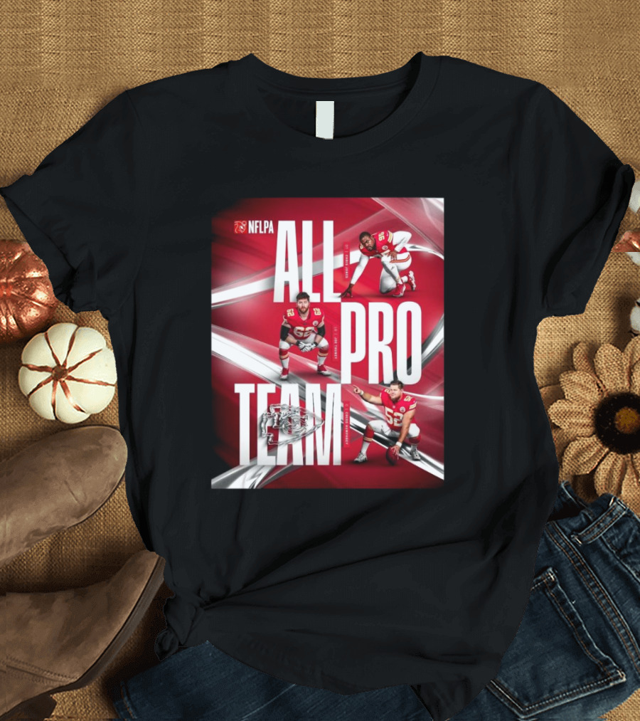 NFLPA Kansas City Chiefs All-Pro Team Chris Jones Joseph Thuney Creed Humphrey T-Shirt