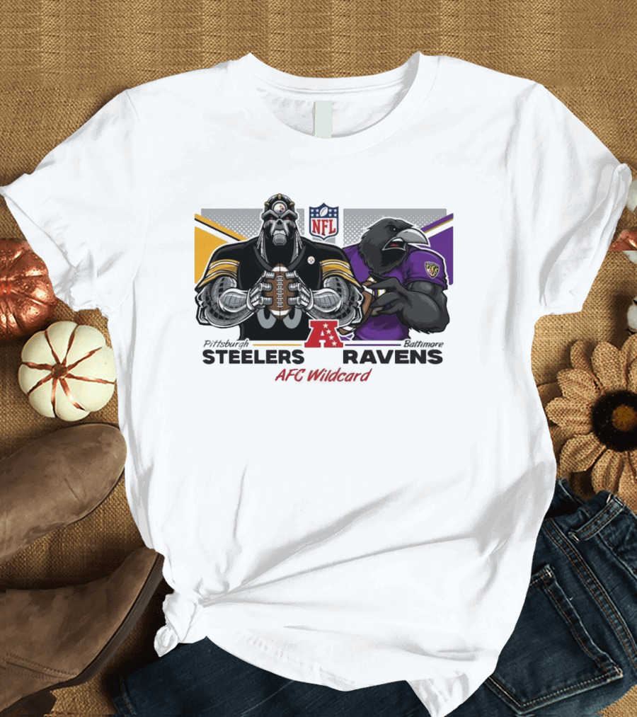 Pittsburgh Steelers Vs Baltimore Ravens NFL Playoffs AFC Wildcard Matchups T-Shirt