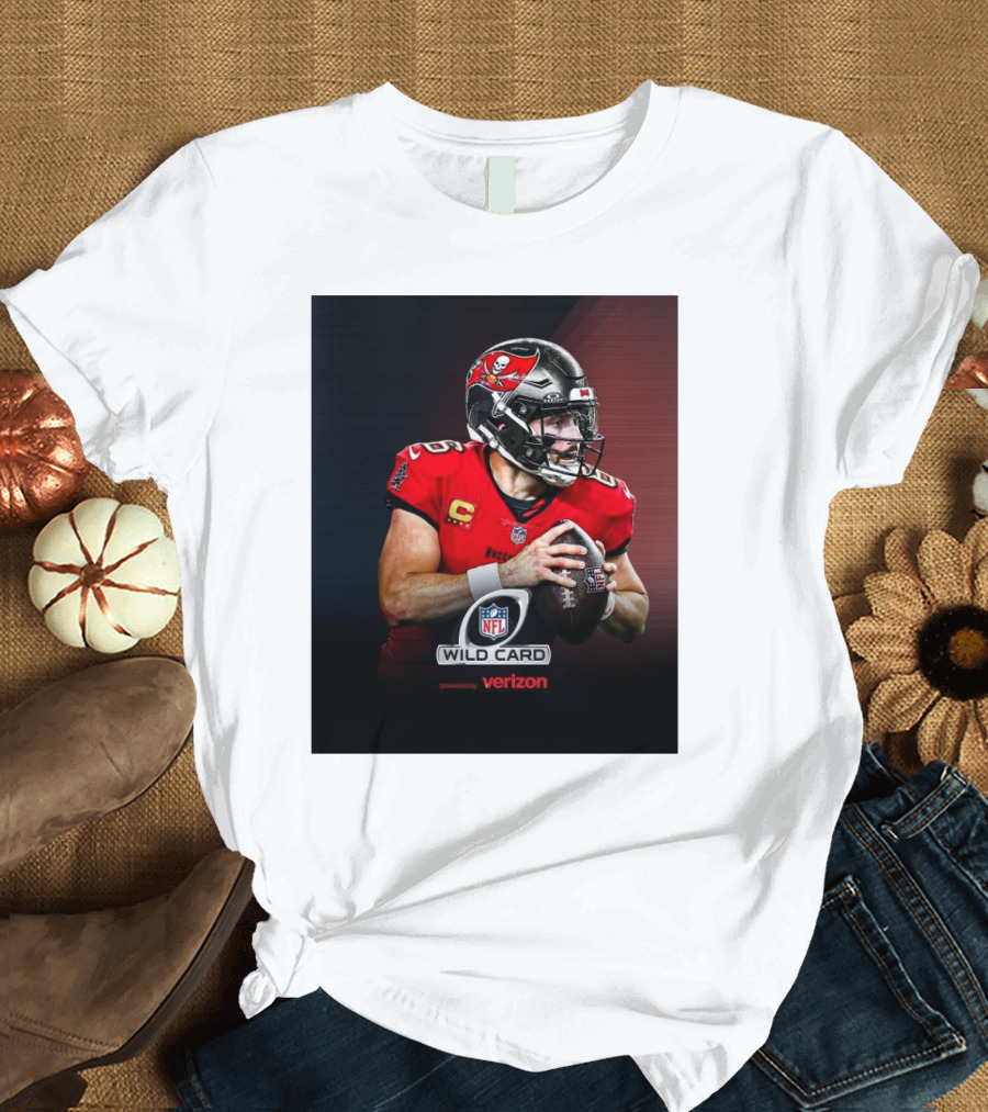 Tampa Bay Buccaneers NFL Wild Card Baker Mayfield Sunday Night Football Powered by Verizon T-Shirt