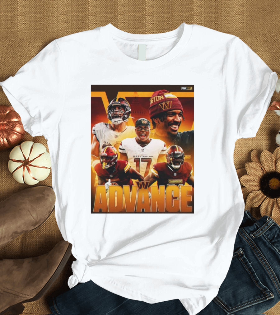 Washington Commanders Advance Sink Buccaneers Playoff Hopes FOX NFL Sports T-Shirt