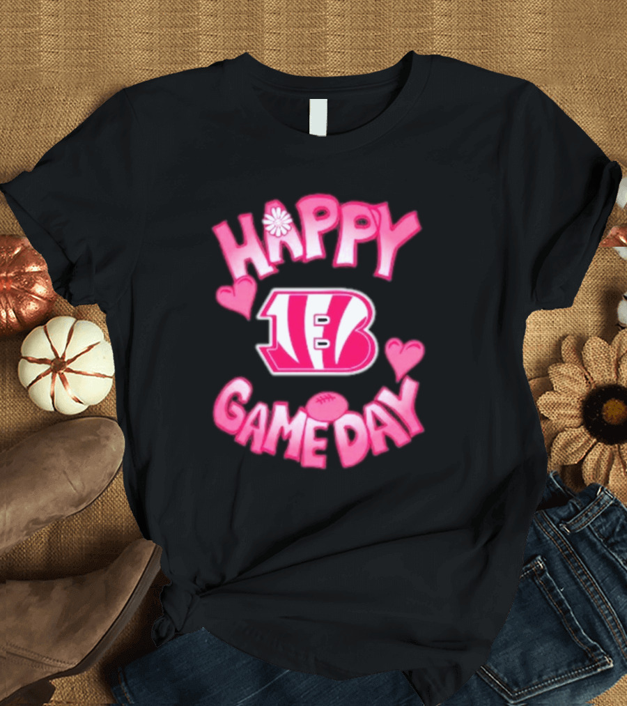 Cincinnati Bengals Happy Gameday Valentine’s Day 2025 T-Shirt
