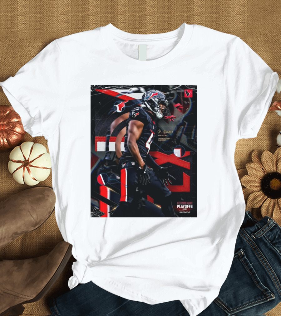 Kamari Lassiter Houston Texans Vs Los Angeles Chargers H-Town Playoffs 2024 Signature Jan 11 2025 T-Shirt