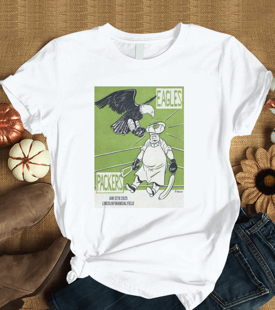 Eagles Vs Packers Jan 12th 2025 Lincoln Financial Field T-Shirt