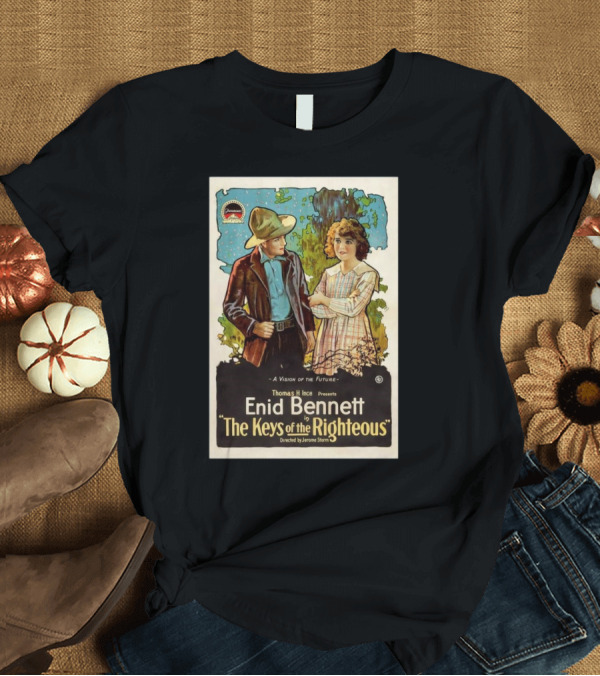 T-Shirt: A Vision of the Future by Thomas H Ince Featuring Enid Bennett in The Keys of the Righteous T-Shirt A Vision of the Future by Thomas H Ince Featuring Enid Bennett in The Keys of the Righteous T-Shirt