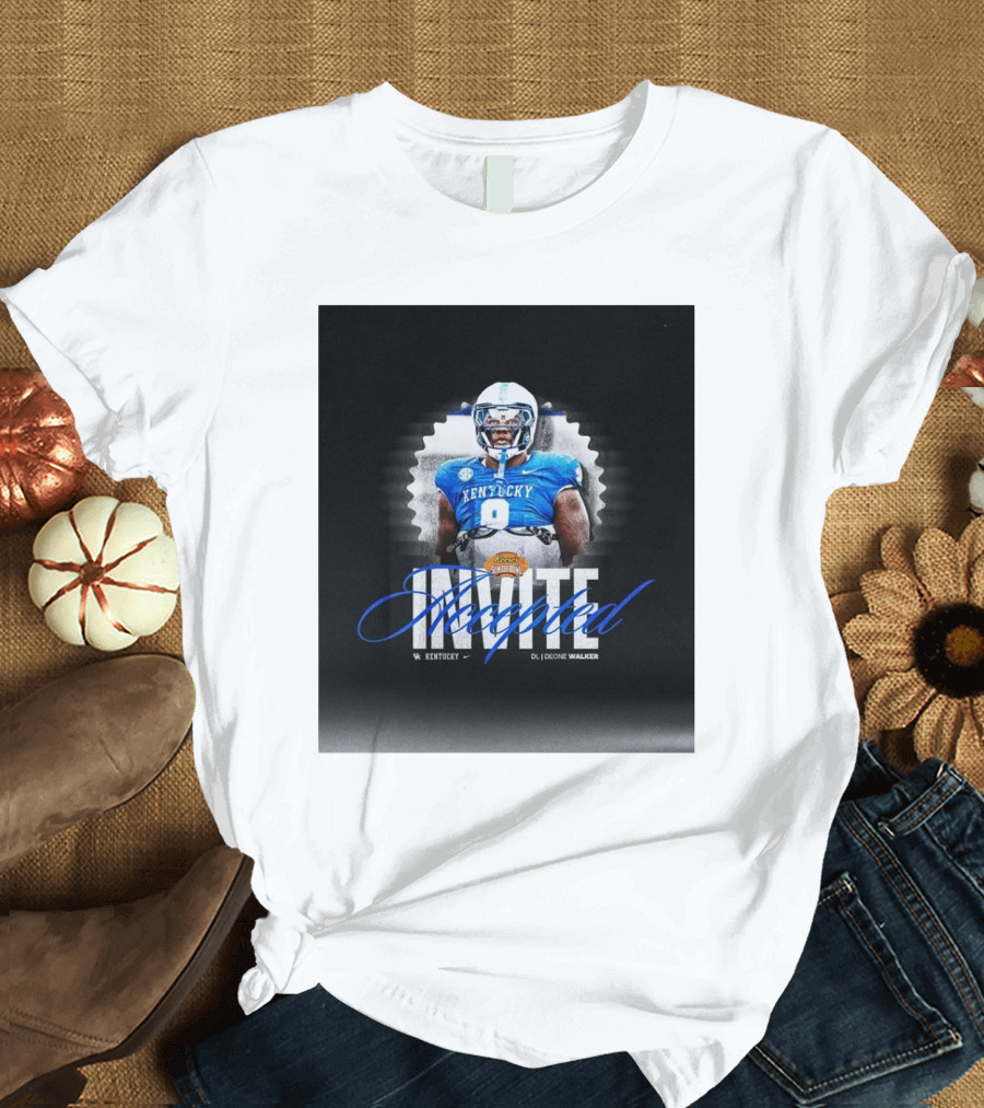 Kentucky Wildcats Deone Walker DL Reese’s Senior Bowl Invite Accepted T-Shirt